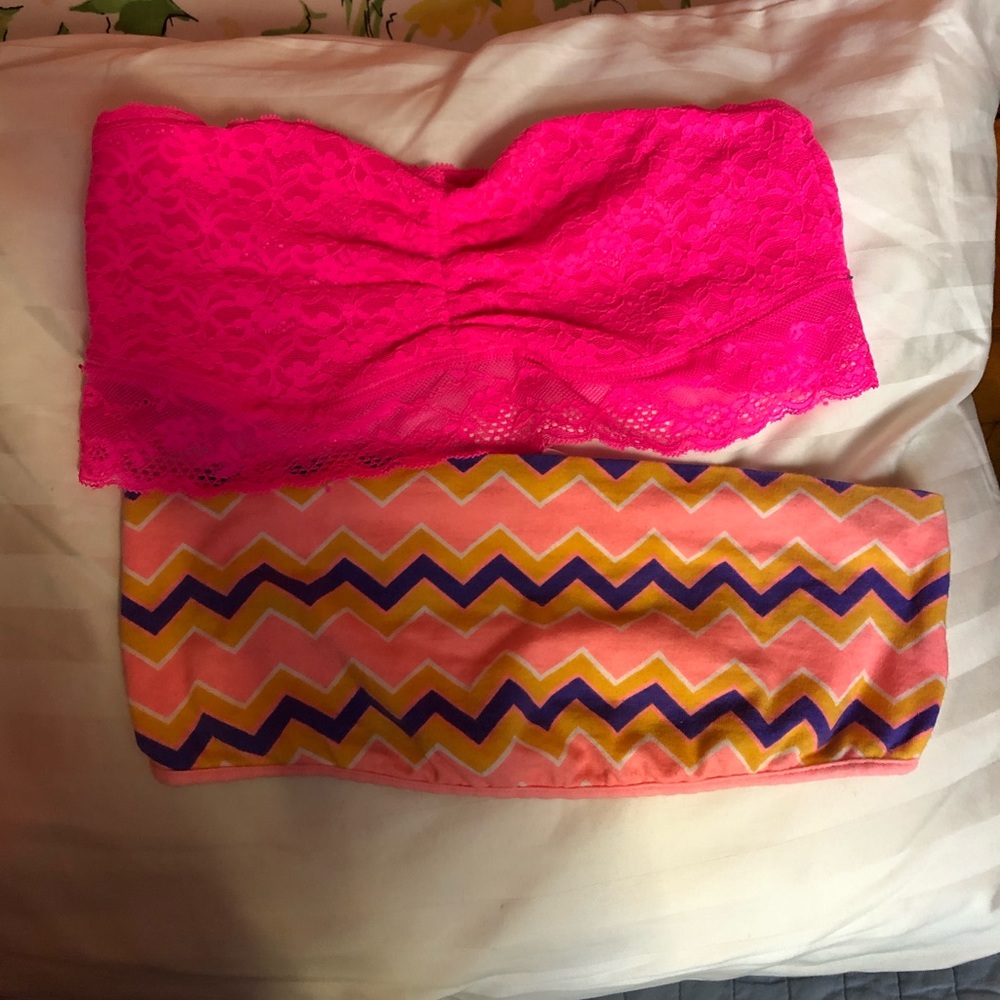 Aerie & Forever 21 Pink Bandeau Tops